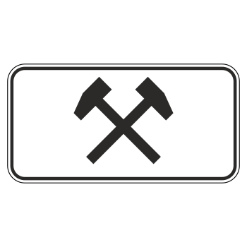 Дорожный знак 8.5.2 «Рабочие дни» (металл 0,8 мм, I типоразмер: 300х600 мм, С/О пленка: тип А инженерная)