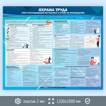 Стенд «Охрана труда. Учет и расследование несчастных случаев на производстве» (OT-24-ECONOMY)
